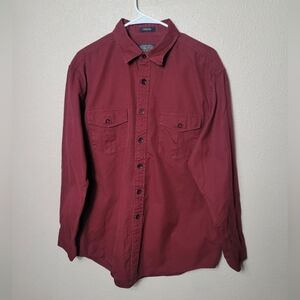 Pendleton Forester Long Sleeve Button Up Shirt Mens Size L Red